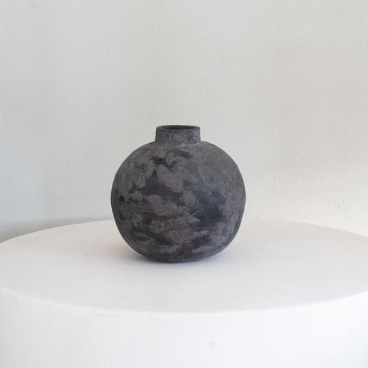 Round- 19th Century Olive Jar Vase